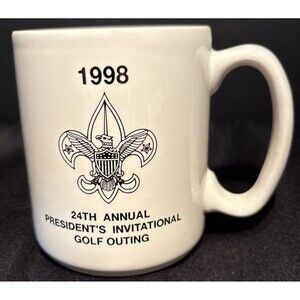 Vintage Coffee Mug 1998 Boy Scouts 24th Presidents Golf Outing York P.A.